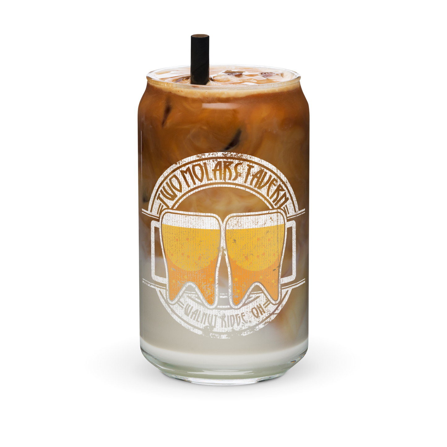 Two Molars Tavern "Canned" Glass