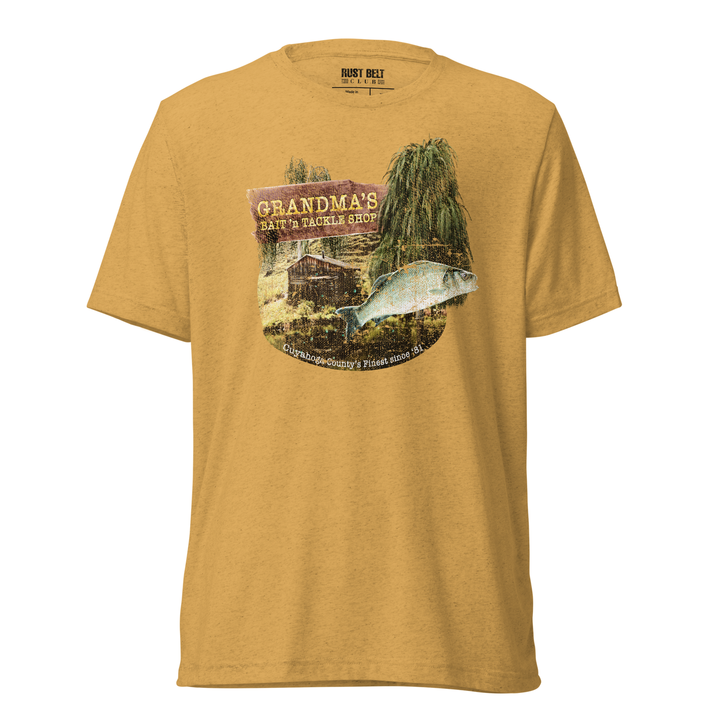 Grandma's Bait 'n Tackle Shop Tri-blend Tee