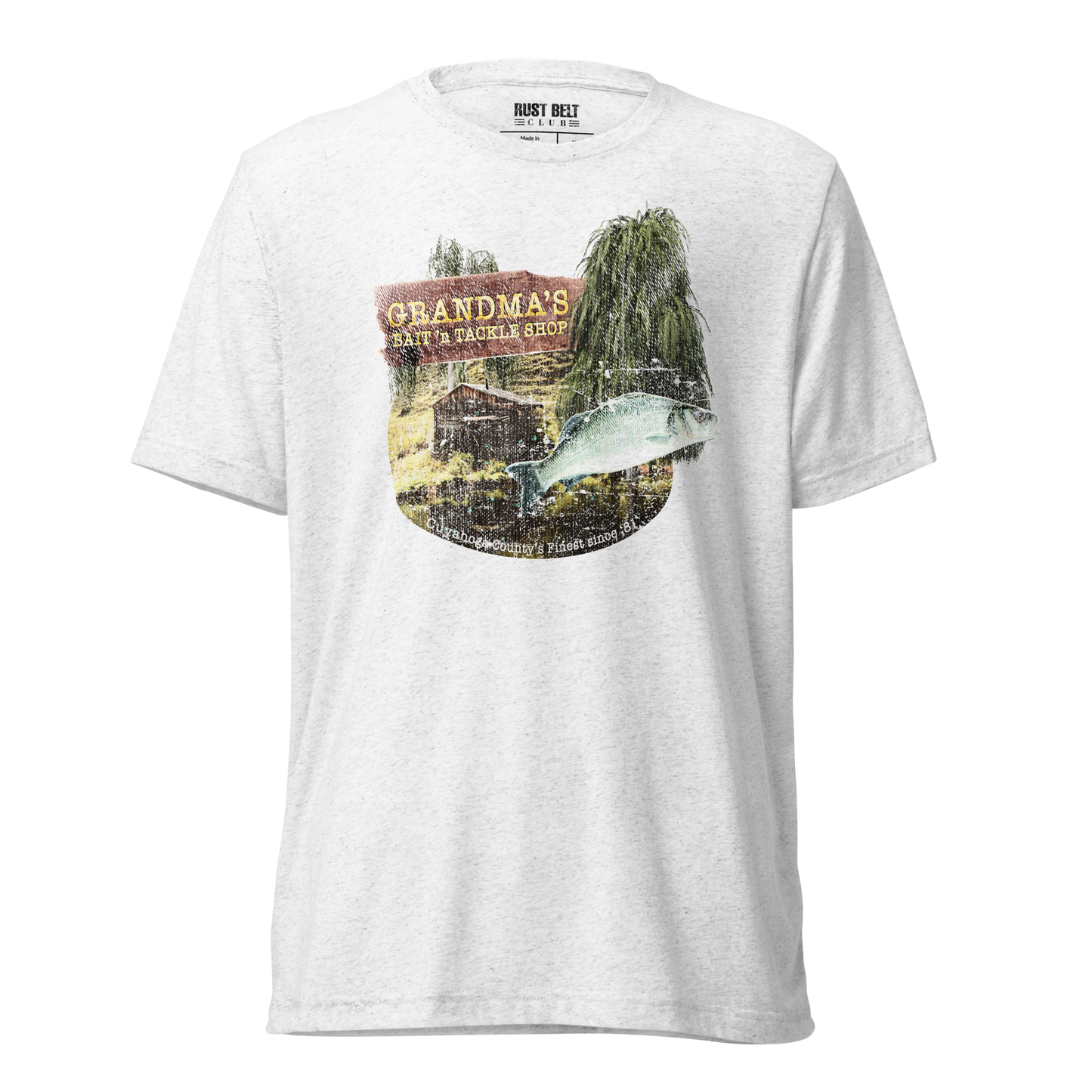 Grandma's Bait 'n Tackle Shop Tri-blend Tee