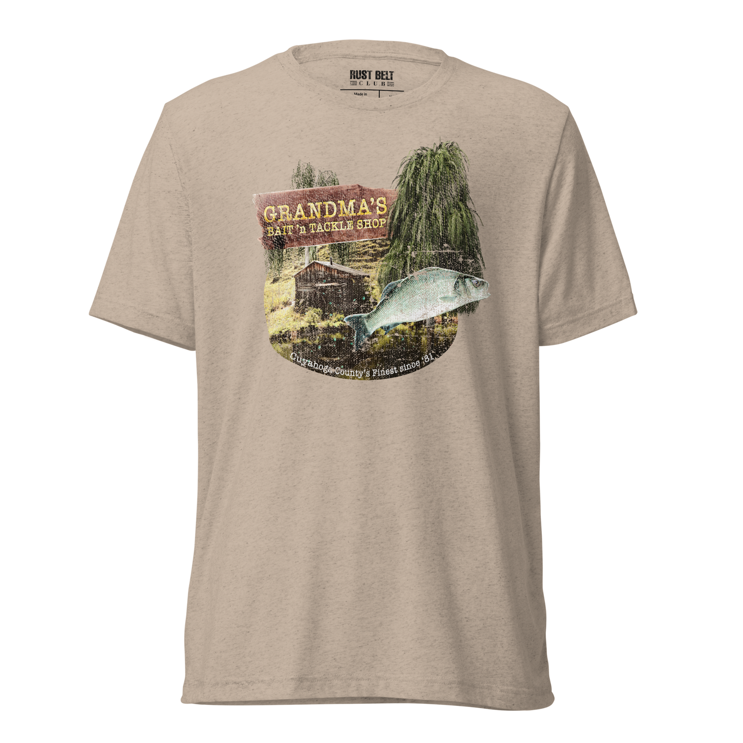 Grandma's Bait 'n Tackle Shop Tri-blend Tee