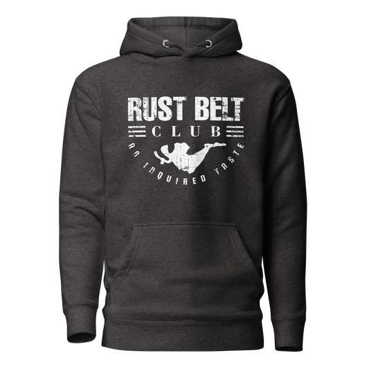 Rust Belt Club Hoodie (white)