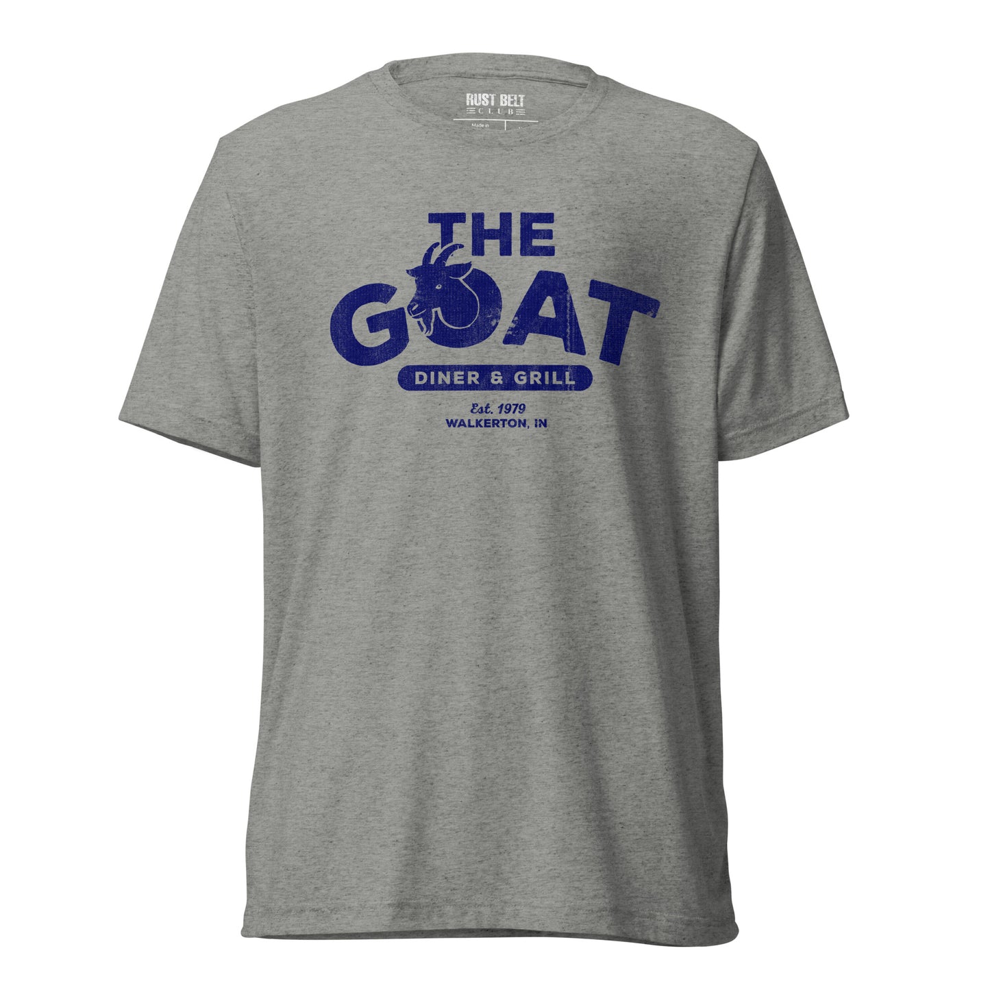 The Goat Diner & Grill Tri-blend Tee (Navy)