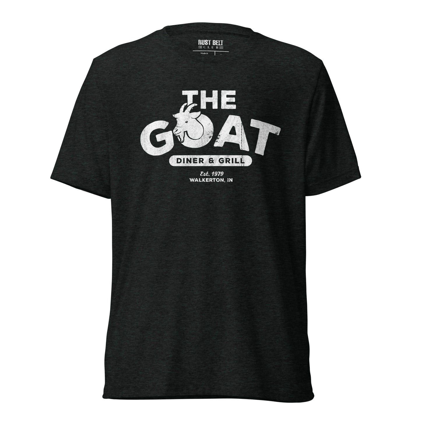 The Goat Diner & Grill Tri-blend Tee (White)