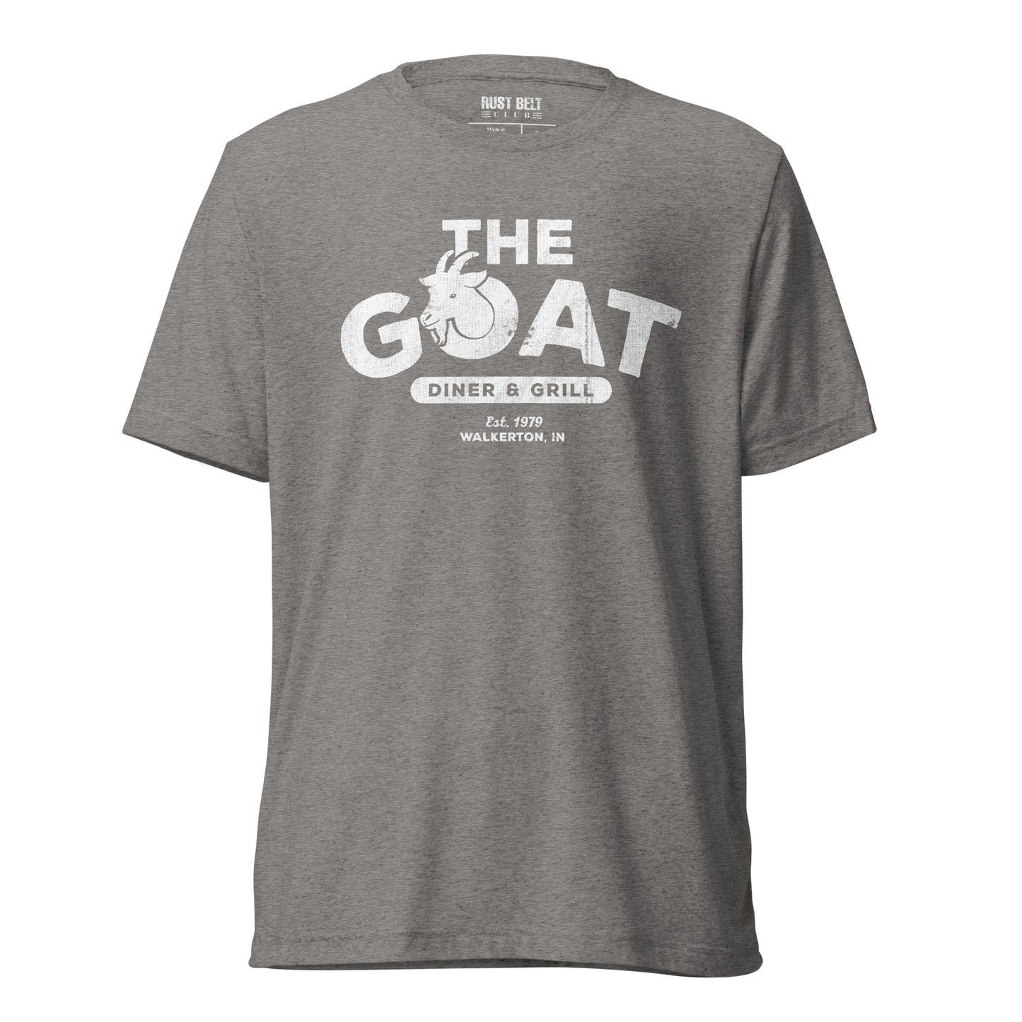 The Goat Diner & Grill Tri-blend Tee (White)