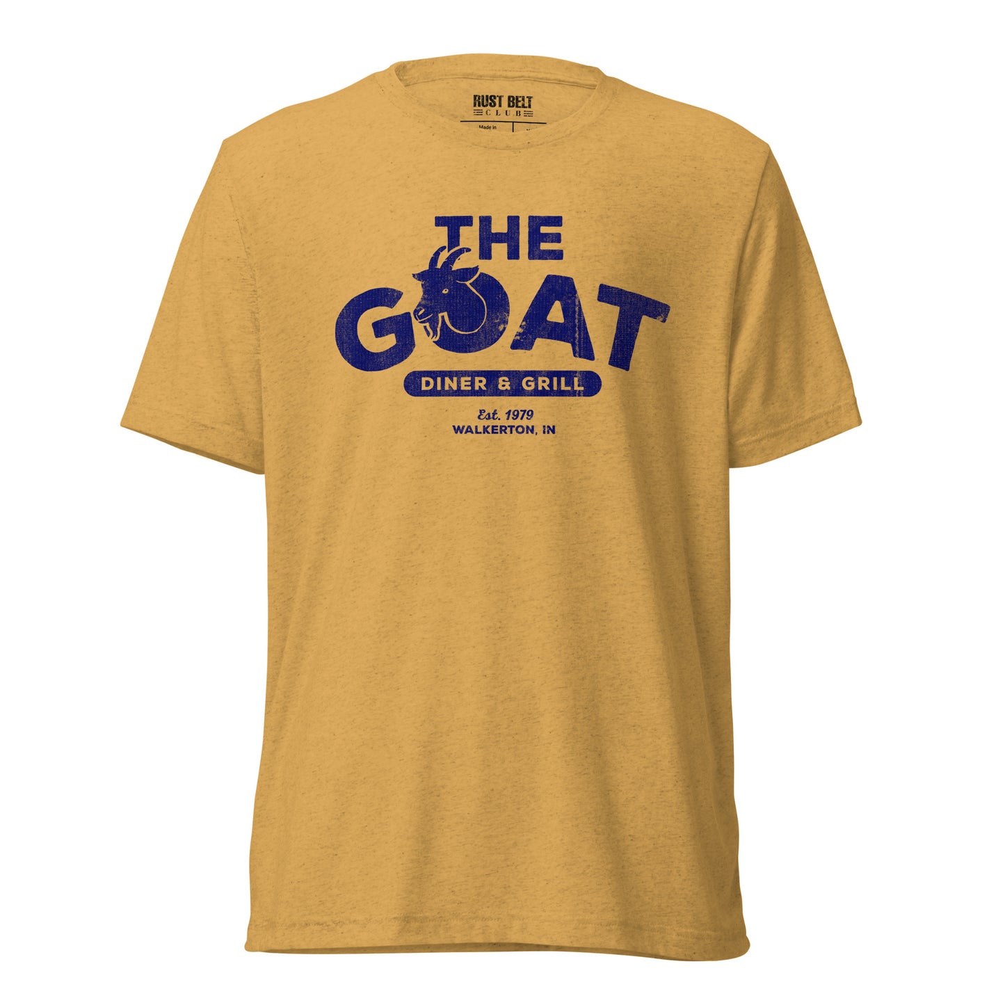 The Goat Diner & Grill Tri-blend Tee (Navy)