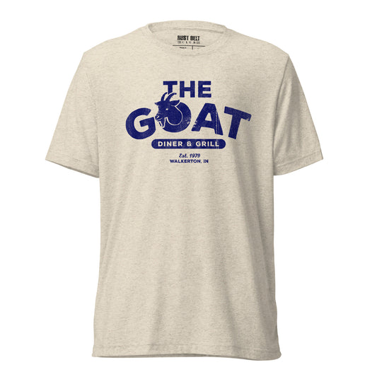 The Goat Diner & Grill Tri-blend Tee (Navy)