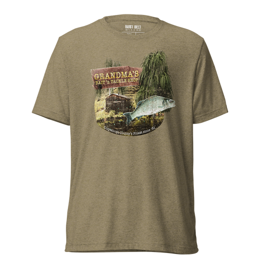 Grandma's Bait 'n Tackle Shop Tri-blend Tee